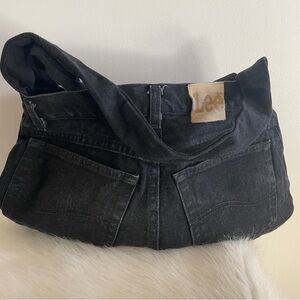 Handmade Vintage Lee Black Jeans Women's Bag